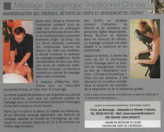 massage de bien-être à Vourles